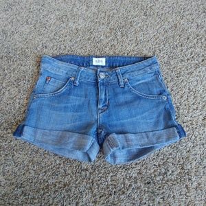 Hudson Cuffed denim shorts